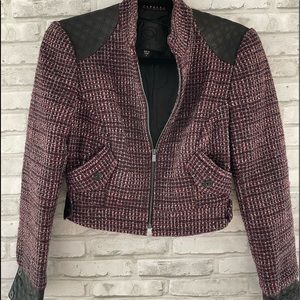 Bebe Cropped Tweed Jacket Size 6